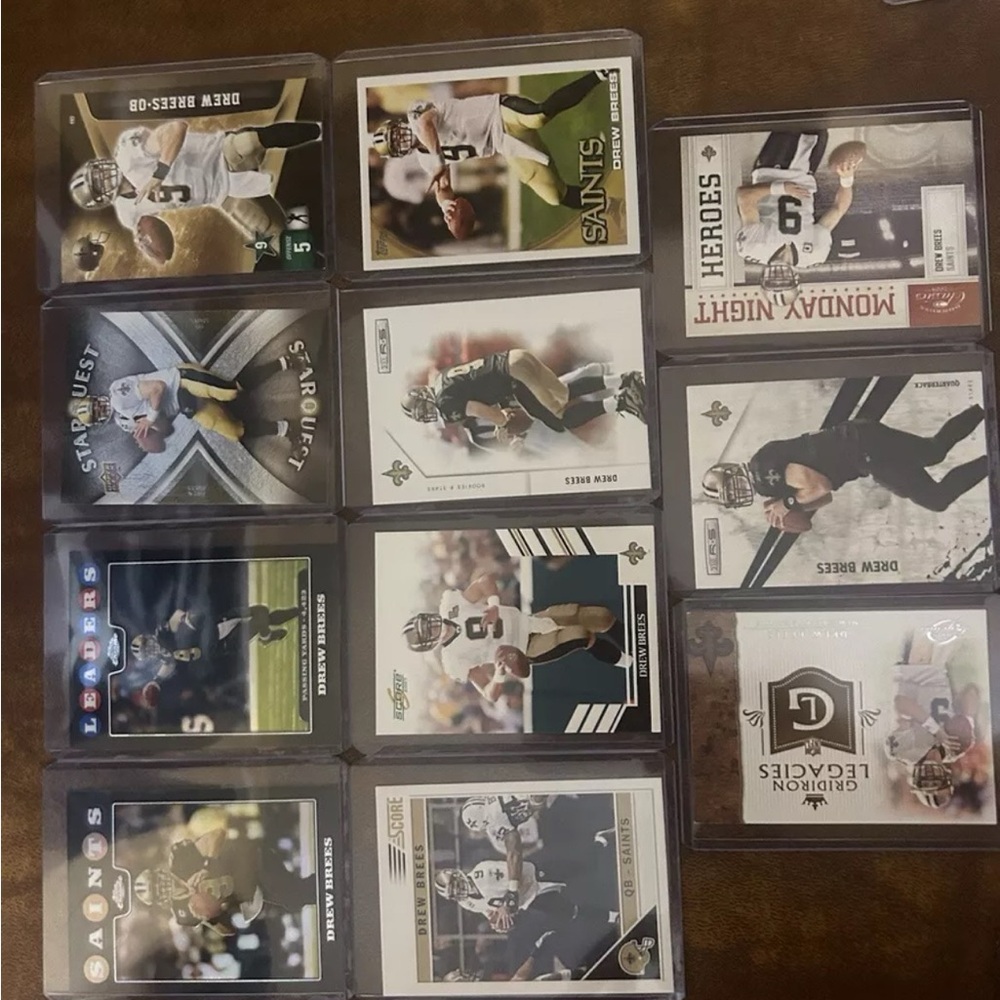 Drew Brees NFL Football Trading Cards Set